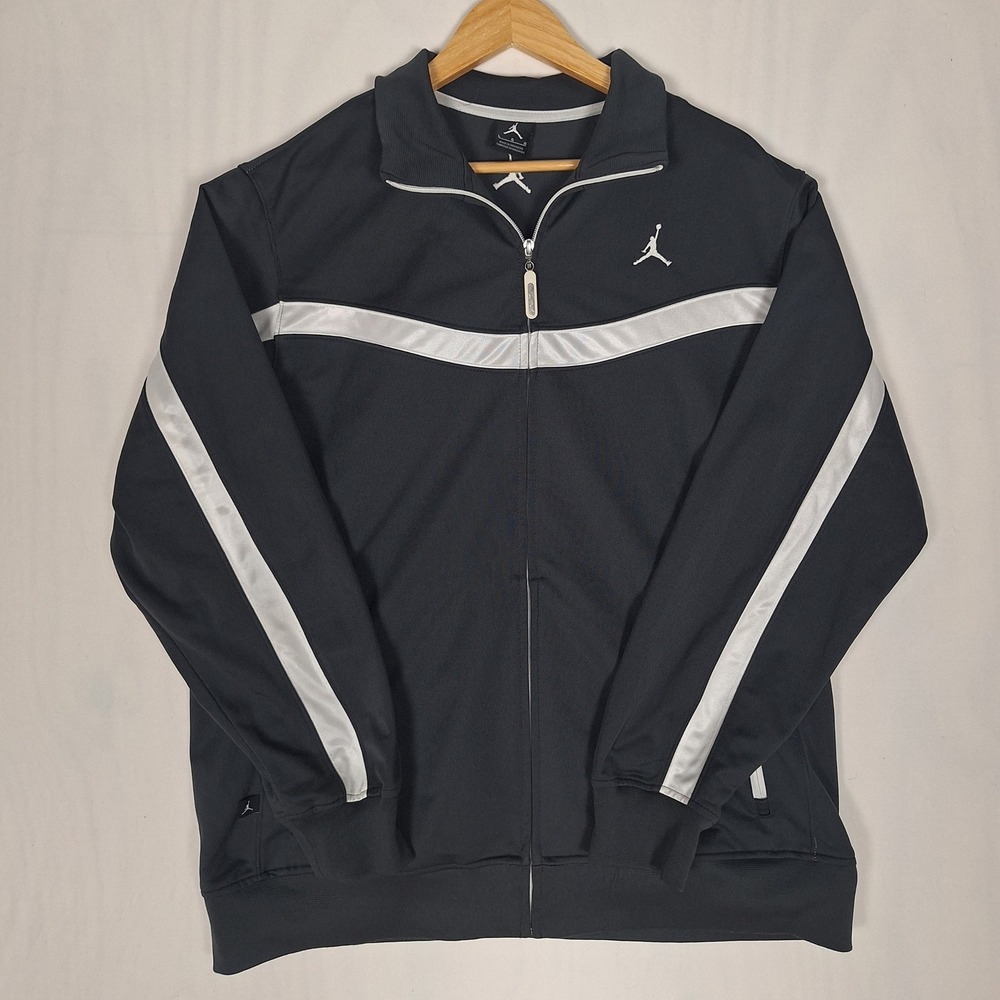 Jordan Brand Y2K Track Jacket Embroidered Jumpman Stripe Black Large